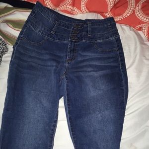 High waisted jeans